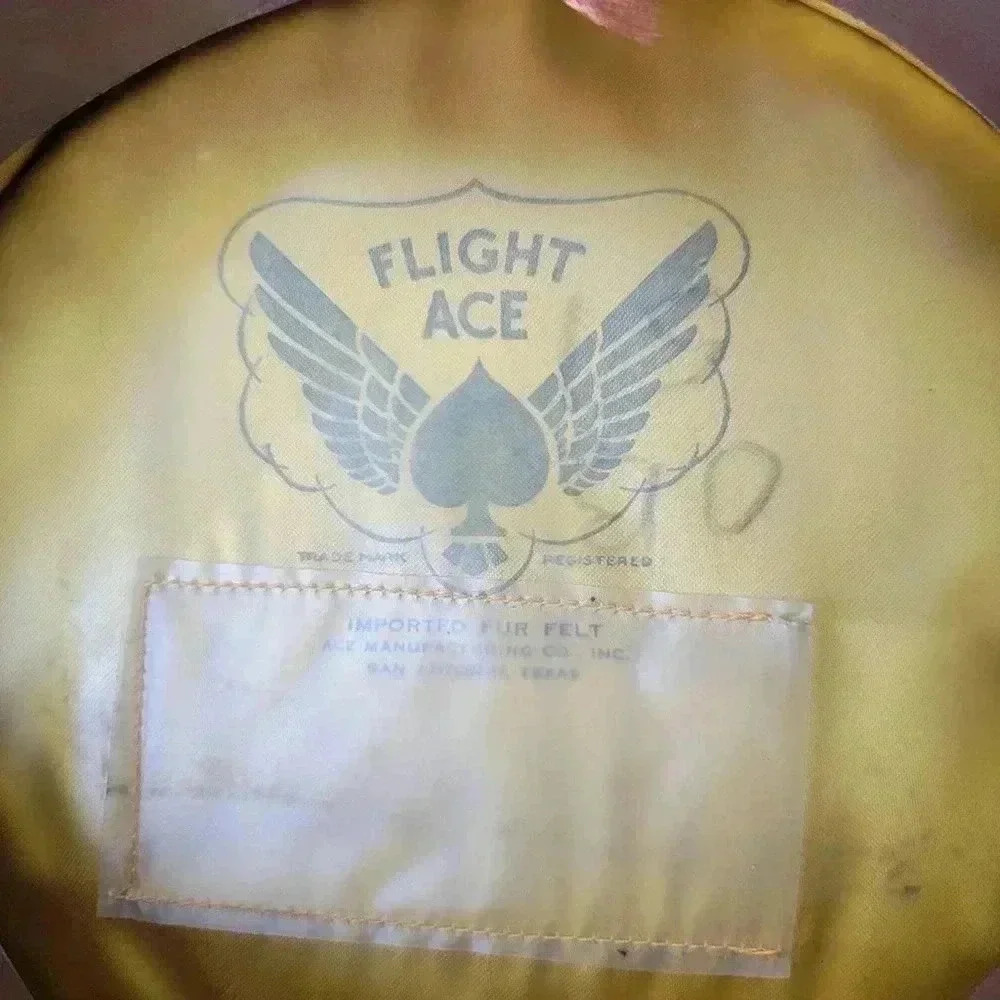 Vintage 70s Flight Ace Fur Felt Military Hat - Picture 7 of 12